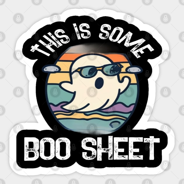 This Is Some Boo Sheet, Funny Dinosaure Halloween Party,Happy Halloween Day,Funny Spooky Vibes, Funny Pumpkin Gift Sticker by Customo